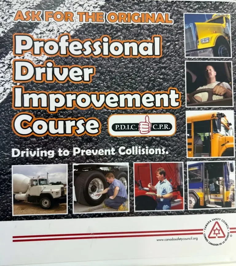 Canada Safety Council Professional Driver Improvement Course binder