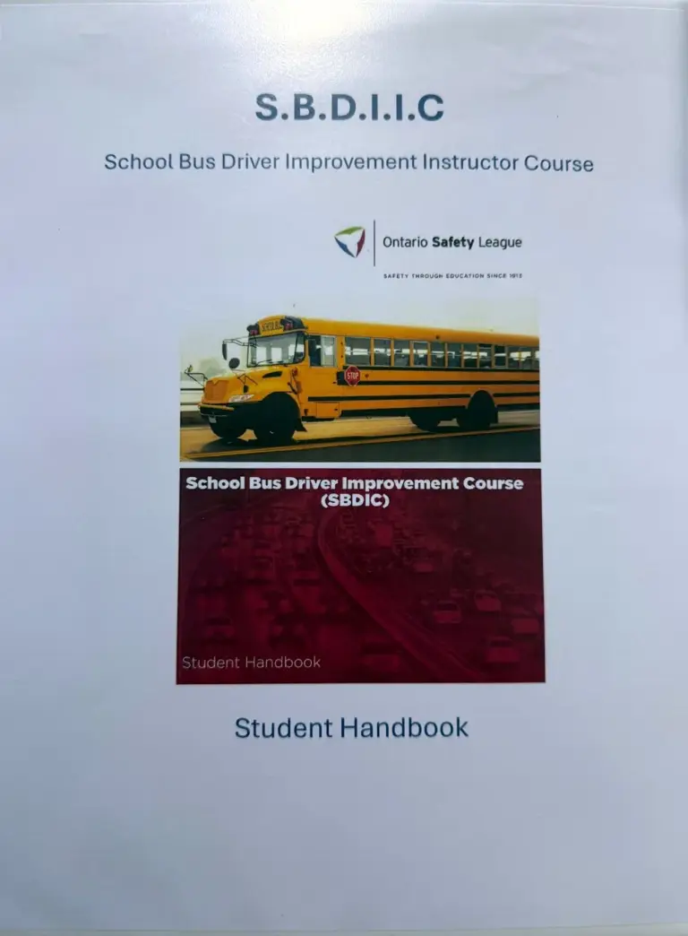 Ontario Safety League School Bus Driver Improvement course materials